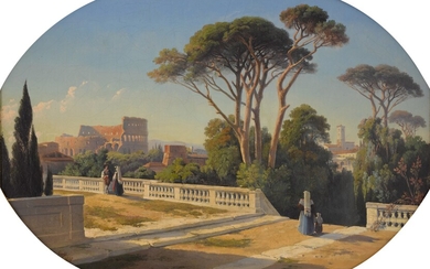 Johannes Jakob Frey A View of Rome from the Villa Borghese