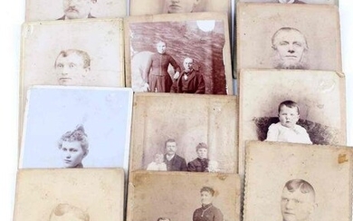 LOT OF 13 VINTAGE CABINET PHOTOGRAPH CARDS