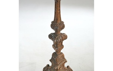 LOUIS XIV CIERGE PIECE in natural wood with...