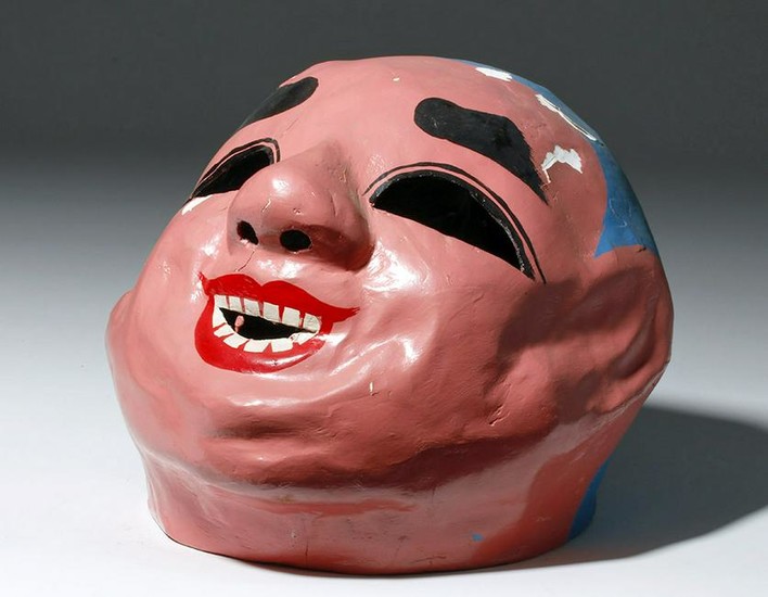 Large Japanese Papier Mache Festival Mask