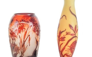 Later GALLE & APOSTEL Cameo Glass Vases