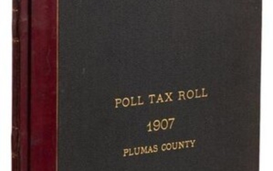 Ledger for Plumas County Poll Tax Roll, 1907