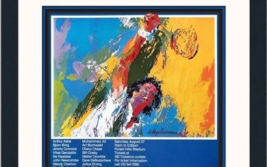 Leroy Neiman Robert F Kennedy Celebrity Tennis Promo Poster Custom Framed Print