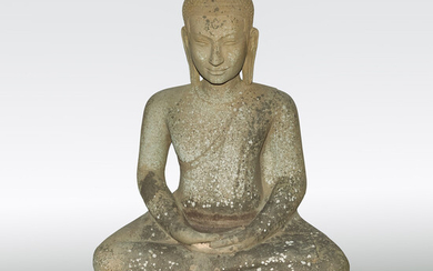 Lifesize Sukothai style limestone Buddha