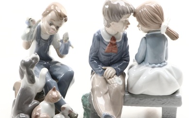 Lladro Porcelain "Puppet Show" with Other Nao by Lladro Figurine