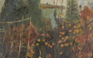Louis VALTAT (1869-1952) "Jardin et son jardinier"