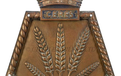 [M] THE SCREEN BADGE FOR H.M. LIGHT CRUISER 'CERES' 1917