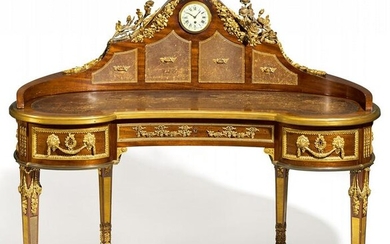 Magnificent Napoléon III Bureau Rongnon with clock