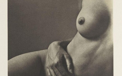 Malcolm Pasley, British b.1956- Nude with Hand, 1992; platinum palladium print on wove, signed, dated titled and numbered 8/35 in pencil verso, printed 1994, sheet 39.9 x 32.1cm (unframed) (ARR)