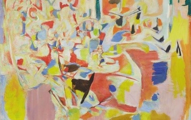 Marie Raymond, French 1908-1988- Composition; oil on...