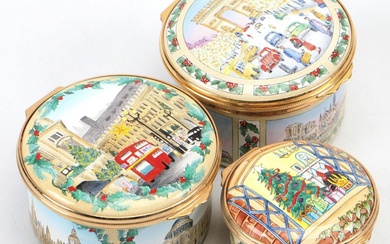 Marshall Limited Edition and Other Christmas Themed Enamel Boxes