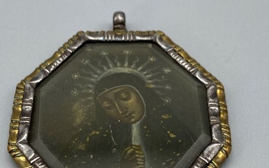 Médaillon octogonal représentant la Vierge... - Lot 32 - FW Auction
