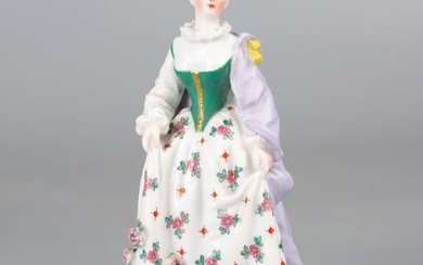 Meissen Porcelain Figurine of a Young Lady, 19th Century