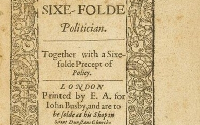 Melton (Sir John) A Sixe-folde Politician. Together