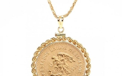 Mexican Coin Pendant Necklace
