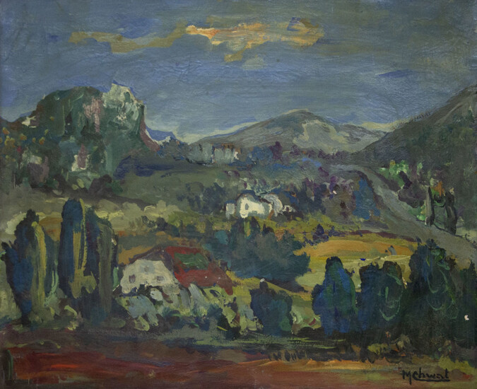 Molli Chwat (Polish / French, 1888-1979) - Landscape, Oil on Canvas.