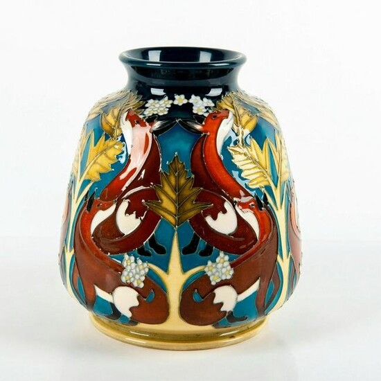 Moorcroft Pottery Vicky Lovatt Vase, Foxtrot, 2011