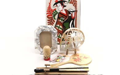Mother-Of-Pearl Picture Frame with The Otsu-e Painting Shop Tapestry and More