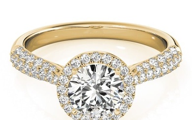 Natural 2.03 CTW Diamond Engagement Ring 14K Yellow Gold
