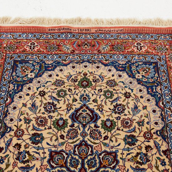 ORIENT CARPET, Isfahan, signed, silk.
