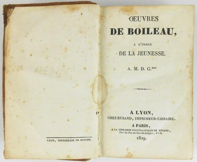 Oeuvres De Boileau, 1829