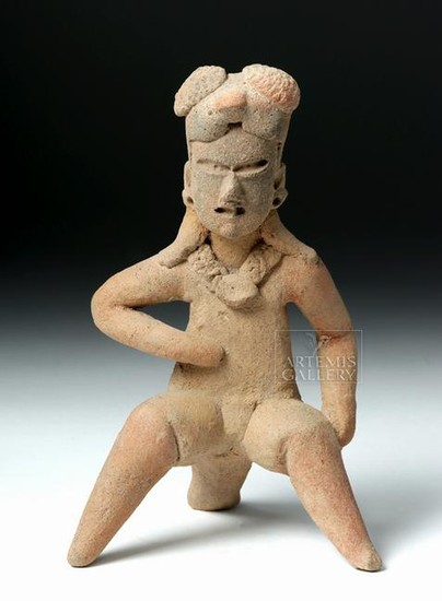 Olmec Pottery Seated Male Figure
