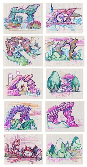 Original Dan Gouzee Concept Art for Tomorrowland 55.
