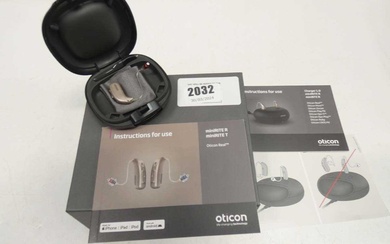 Oticon minRITE Real hearing aid with box and accessoriesCondition Report...