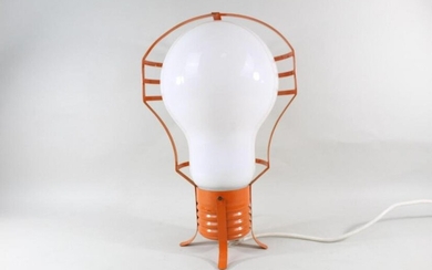 Oversized Pop Art Modern Light Bulb Lamp,Orange