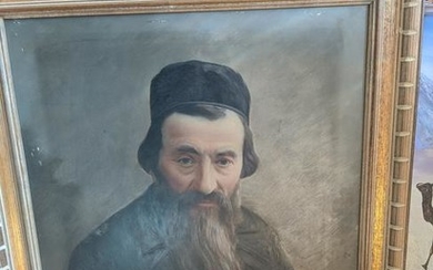 P Douit Oil Painting Portrait of Russian Man w/ Beard