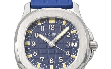 PATEK PHILIPPE. A VERY RARE AND SPORTY STAINLESS STEEL LIMITED...