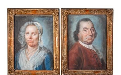 PORTRÄTS DES SPÄTEN XVIII JAHRHUNDERTS "Porträts eines bürgerlichen Paares".