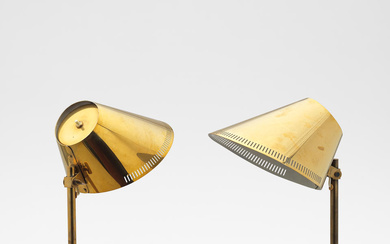 Paavo Tynell Pair of adjustable desk lamps, model no. 9227,...