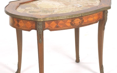 Pair of French Louis XV Style Marquetry Side Tables