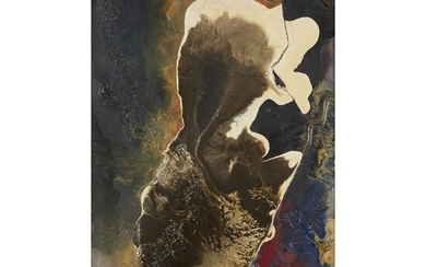 Paul Jenkins (American, 1923-2012) Black Silhouette Signed, titled, dated...