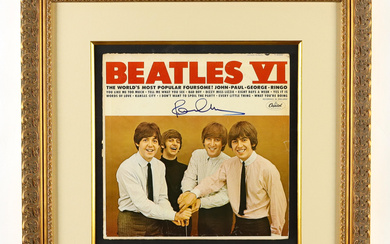 Paul McCartney Signed The Beatles "Beatles VI" Custom Framed Vinyl Album Cover Display (Perry Cox LOA)