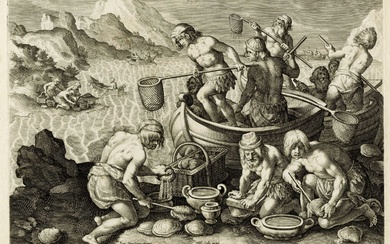 Philips Galle (Haarlem, 1537 - Anversa, 1612) [excudit] La pesca...