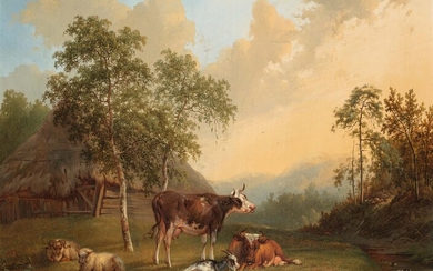 (-), Pieter Plas (Alkmaar 1810 - 1853) Cattle...