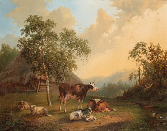 (-), Pieter Plas (Alkmaar 1810 - 1853) Cattle...