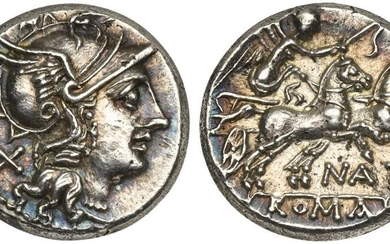 Pinarius Natta, Denarius, Rome, 155 BC; AR (g 4,02; mm...