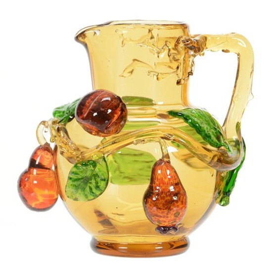 Pitcher, Stevens And Williams Amber Art Glass