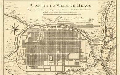 Plan de la Ville de Meaco'. Kyoto town city plan