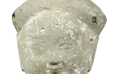 Polychrome terracotta head