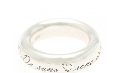 Pomellato: A “Dodo” ring of sterling silver. W. app. 6 mm. Size app. 52.