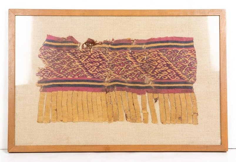 Pre-Columbian Peruvian textile fragment
