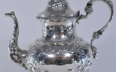 R. Copeland, New York coin silver large teapot with