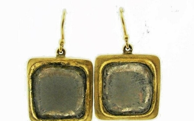 RARE 22k Yellow Gold & Rose Cut Diamond Earrings Circa