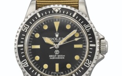ROLEX. A VERY RARE AND ATTRACTIVE STAINLESS STEEL AUTOMATIC WRISTWATCH WITH SWEEP CENTRE SECONDS AND HACK FEATURE - MADE FOR THE BRITISH ROYAL NAVY