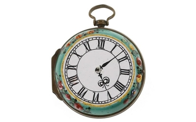 Rare enamel box in the form of a watch