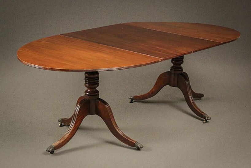 Regency Mahogany Two-Part Dining Table First Quarter 19th Century
